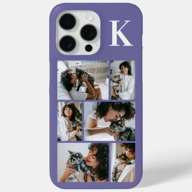Moderne 6 Haustier Foto Lila Case-Mate iPhone Hülle (Rückseite)