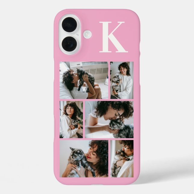 Moderne 6 Tier-Foto Rosa Case-Mate iPhone Hülle (Rückseite)