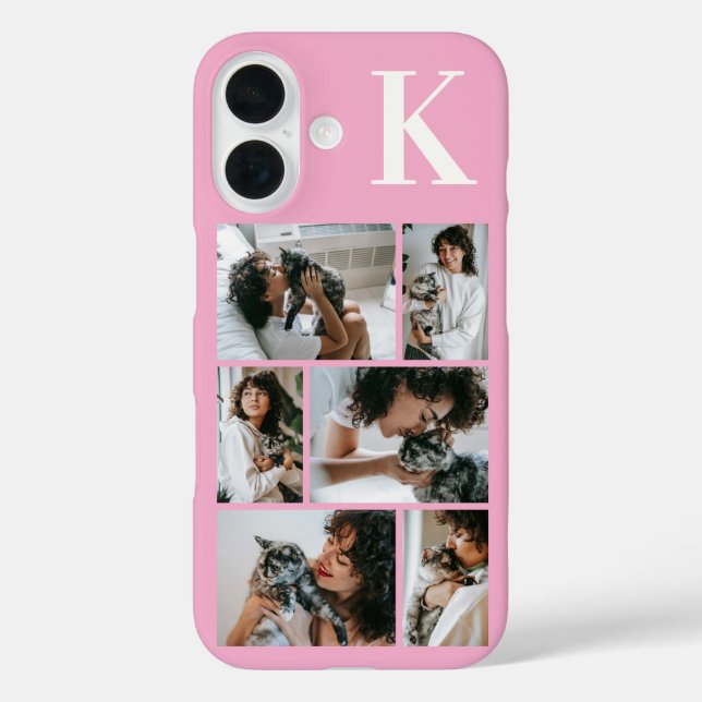 Moderne 6 Tier-Foto Rosa Case-Mate iPhone Hülle (Rückseite)