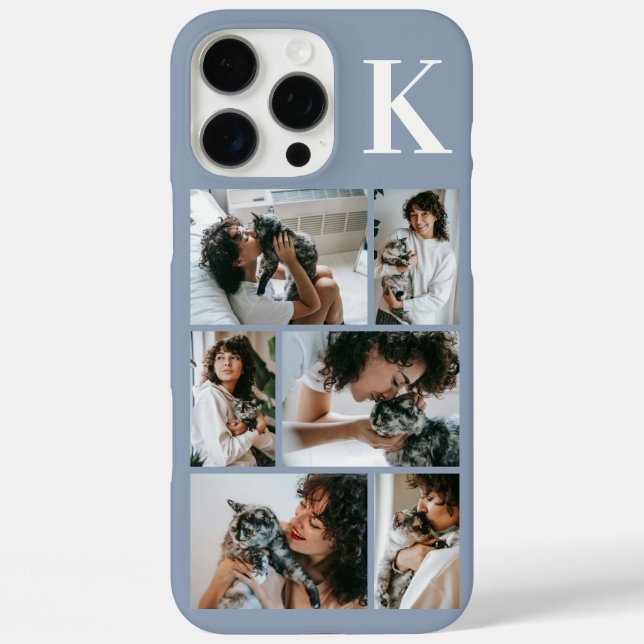 Moderne 6 Tier-Foto Staubblau Case-Mate iPhone Hülle (Rückseite)