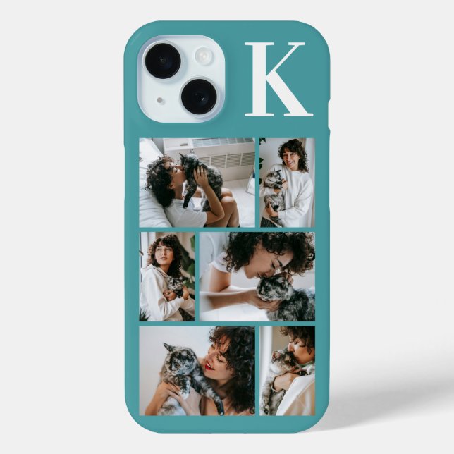 Moderne 6 Tierfoto Türkis Case-Mate iPhone Hülle (Rückseite)
