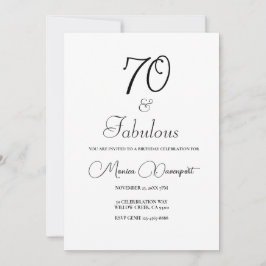 Moderne 70 und Fabelhafte 50. Geburtstagsfeier  Einladung