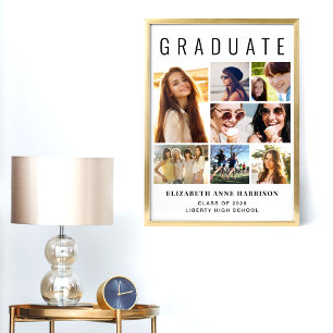 Moderne 7-Foto-Abschlussfeier Begrüßung Poster