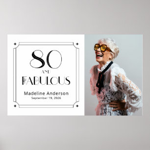 Moderne 80 & Fabulous Foto 80. Geburtstagsfeier Poster