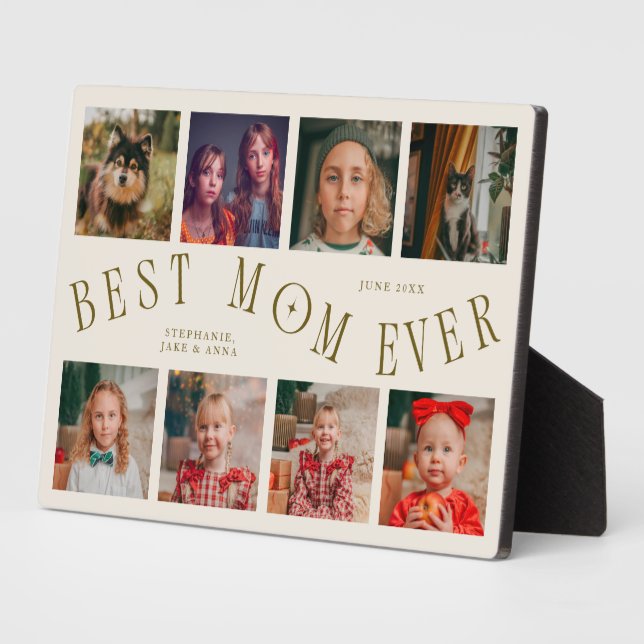 Moderne 8-Foto-Collage Beste Mutter Aller Zeiten C Fotoplatte (Seite)