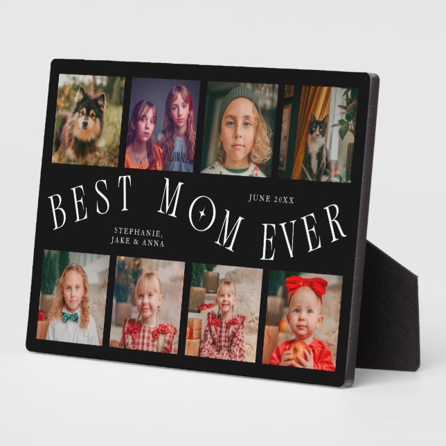 Moderne 8-Foto-Collage Beste Mutter überhaupt Schw Fotoplatte (Seite)