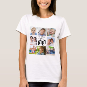 Moderne 8 Foto Collage Names nennen mich Gigi T-Shirt