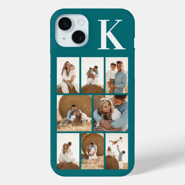 Moderne 8 Foto Türkis Case-Mate iPhone Hülle (Rückseite)