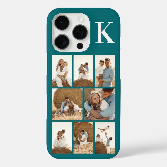 Moderne 8 Foto Türkis Case-Mate iPhone Hülle (Rückseite)