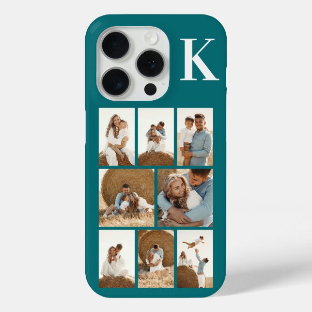 Moderne 8 Foto Türkis Case-Mate iPhone Hülle (Rückseite)