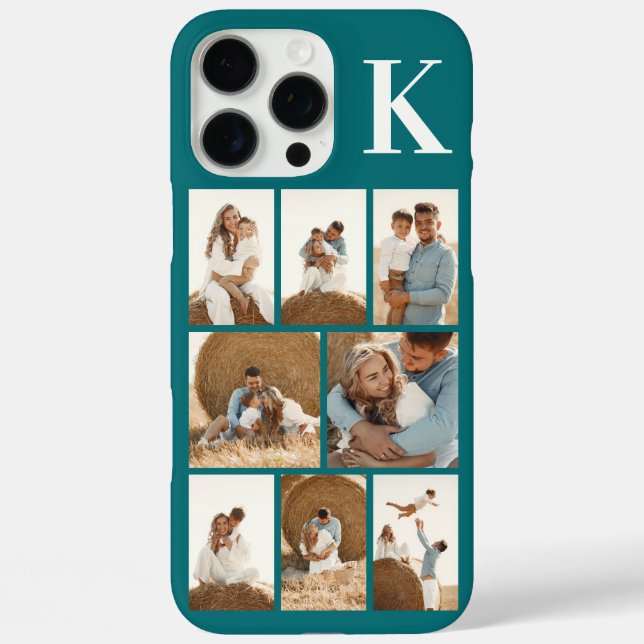 Moderne 8 Foto Türkis Case-Mate iPhone Hülle (Rückseite)