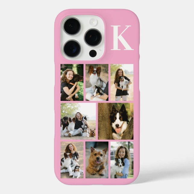 Moderne 8 Haustier Foto Rosa Case-Mate iPhone Hülle (Rückseite)