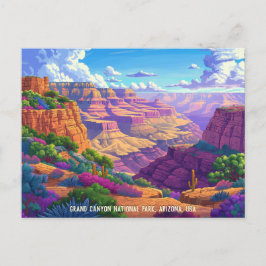 Moderne Abbildung des Grand Canyon Nationalparks Postkarte