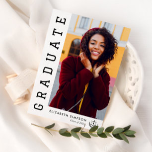 Moderne Abschluss-Ankündigung Dankeskarte