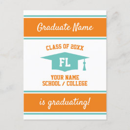 Moderne Abschluss-Ansichtskarten für Senioren Ankündigungspostkarte