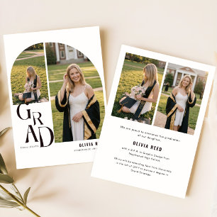 Moderne Abschluss Collage Foto Absolvent Architekt Ankündigung