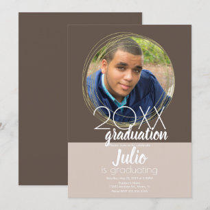 Moderne Abschluss-Feier Zwei-Tone-Foto Einladung