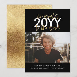 Moderne Abschluss-Foto mit Schwarz und Gold