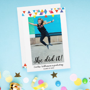 Moderne Abschluss Foto Party Einladung