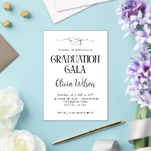 Moderne Abschluss-Gala-Foto-Einladung Acryleinladungen