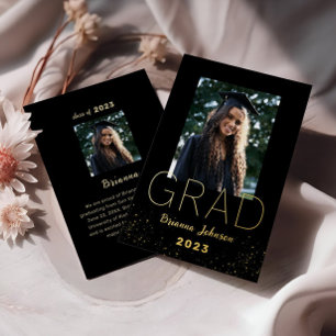 Moderne Abschluss Gold Foil Ankündigung