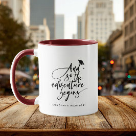 Moderne Abschluss Script Glückwunsch Trendy Quote  Tasse