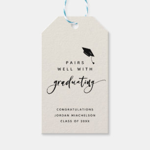 Moderne Abschluss Script Kalligraphie Glückwunsch  Geschenkanhänger