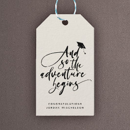 Moderne Abschluss Script Kalligraphie Glückwunsch  Geschenkanhänger