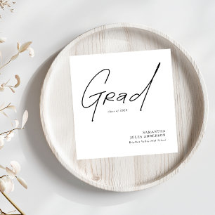 Moderne Abschluss-Script-Typografie Abschlussfeier Serviette