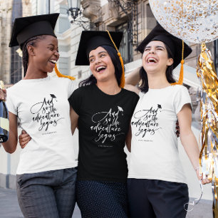 Moderne Abschluss-Skript-Kalligrafie Gratuliere Ab T-Shirt