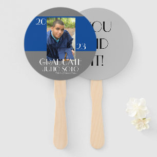 Moderne Abschluss Typografie 2023 Foto Blue Fächer