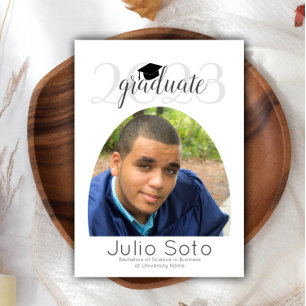 Moderne Abschluss Typografie 2023 Foto Einladung