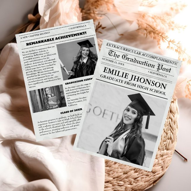 Moderne Abschluss Zeitung Hochschule Einladung (Von Creator hochgeladen)