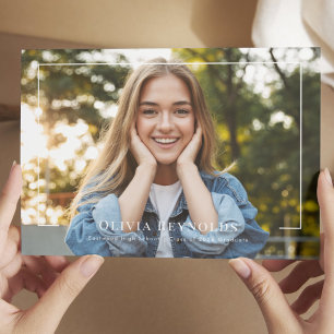 Moderne Abschlussankündigung Fotokarte