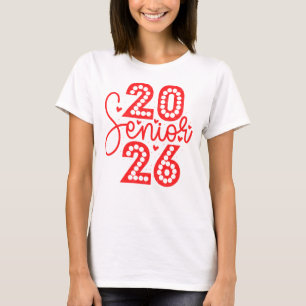 Moderne Abschlussfeier 2026 Skript gepunktet T-Shirt