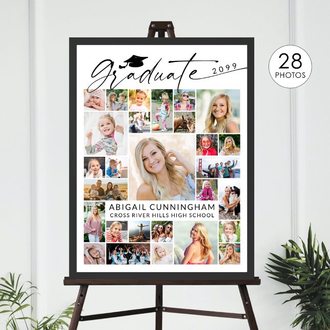 Moderne Abschlussfeier 28 Foto Collage Party Anzei Poster (Von Creator hochgeladen)