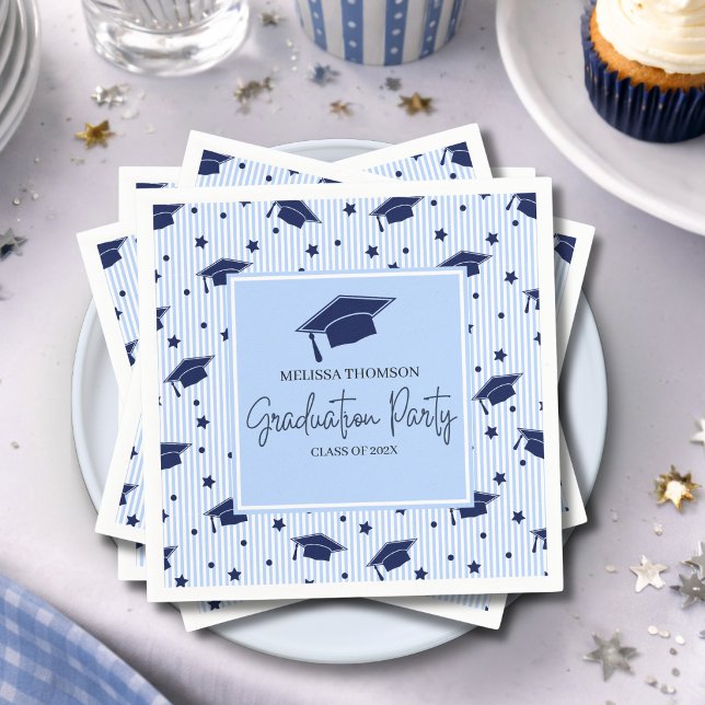 Moderne Abschlussfeier im Navy-Blau-Stil Serviette (Von Creator hochgeladen)