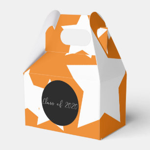 Moderne Abschlussfeier Riesiger Stern Orange Weiß  Geschenkschachtel