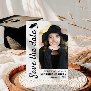 Moderne Abschlussfoto-Abschlussfeier Save The Date