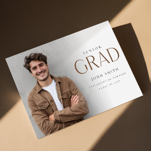 Moderne Abschlussfoto Meister Abschlussanzeige Postkarte