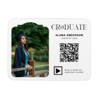 Moderne Abschlussfoto-QR-Code Minimales Arch-Video