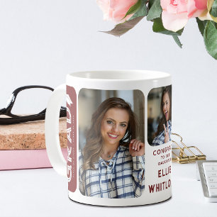 Moderne Abschlussgeschenk-Foto-Andenken 3 Kaffeetasse