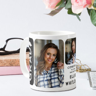 Moderne Abschlussgeschenk-Foto-Geschenk zur Erinne Kaffeetasse