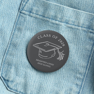Moderne Abschlusskappen-Doodle-Klasse des Abschlus Button