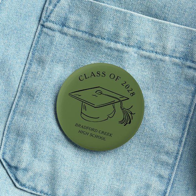 Moderne Abschlusskappen-Doodle-Klasse des Abschlus Button (Von Creator hochgeladen)