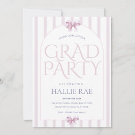 Moderne Abschlussklasse 2026 Rosa Schleife Abschlu Einladung