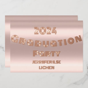 MODERNE ABSCHLUSSPARTY FOLIENEINLADUNG