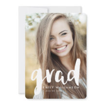 Moderne Absolvent-Foto-Abschluss-Party Einladung