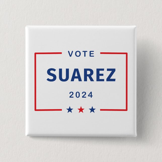 Moderne Abstimmung Francis Suarez 2024 Sternenkart Button (Vorderseite)