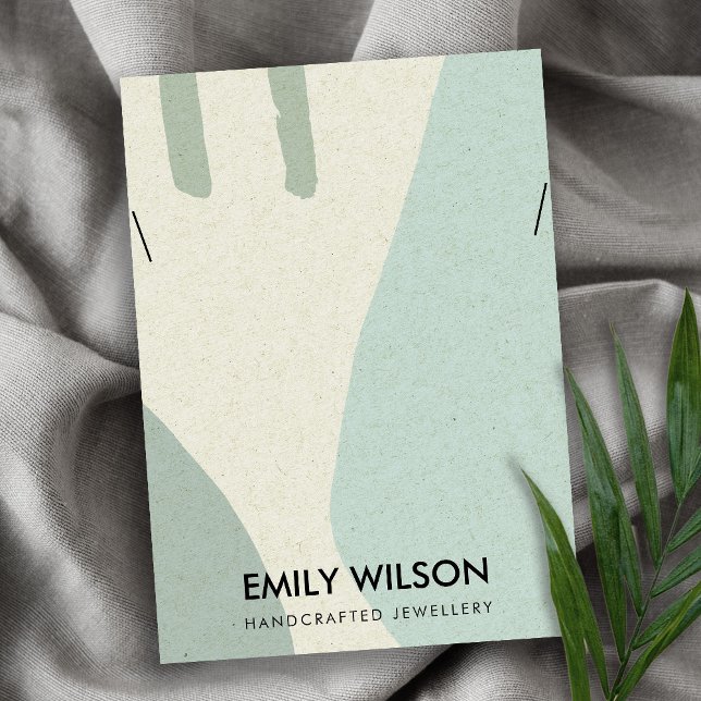 MODERNE ABSTRAKT AQUA BLUE ART NECKLACE DISPLAY VISITENKARTE (Von Creator hochgeladen)